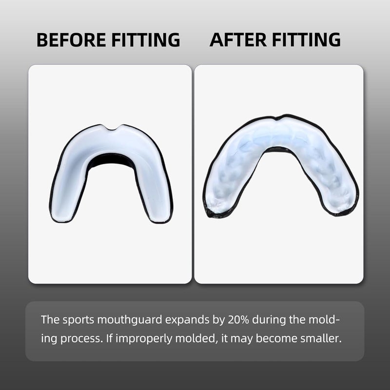 HIAARO 6 Pack Sports Mouthguard, Kids & Youth Mouth Guard with Case for Boxing, MMA, Hockey, Soccer, Basketball, Size M - Image 4